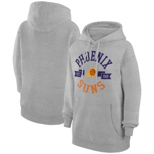 G III 4Her by Carl Banks Phoenix Suns Women's Heather Gray City Pullover Hoodie Chic