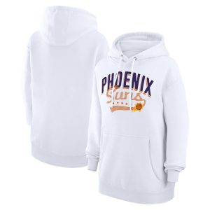 G III 4Her by Carl Banks Phoenix Suns Women's Eye - catching White Filigree Logo Pullover Hoodie