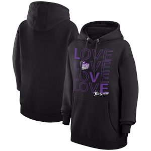 G III 4Her by Carl Banks Sacramento Kings Fabulous Women's Black Basketball Love Fleece Pullover Hoodie