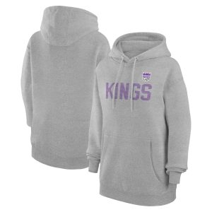 G III 4Her by Carl Banks Eye - catching Sacramento Kings Women's Heather Gray Dot Print Pullover Hoodie