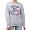 G III Premium 4Her by Carl Banks Sacramento Kings Women's Heather Gray Flowers Team Logo Graphic Fleece Crewneck Pullover Sweatshirt