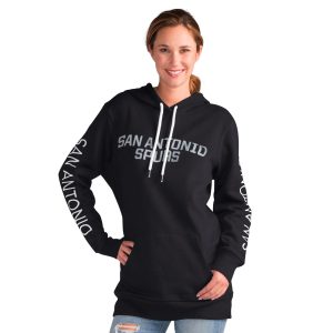 G III 4Her by Carl Banks San Antonio Spurs Unique Women's Black Base Coach Pullover Hoodie