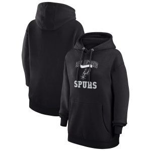 G III 4Her by Carl Banks San Antonio Spurs Eye - catching Women's Black Graphic Fleece Pullover Hoodie