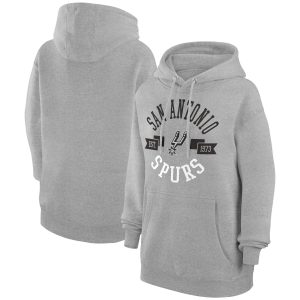 G III 4Her by Carl Banks San Antonio Spurs Women's Heather Gray City Pullover Gorgeous Hoodie