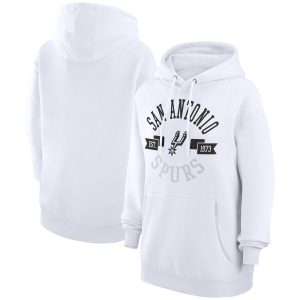 G Chic III 4Her by Carl Banks San Antonio Spurs Women's White City Pullover Hoodie