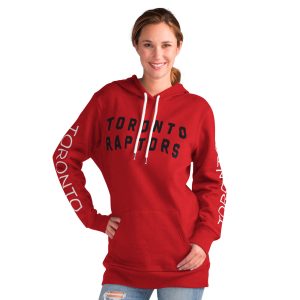 G III 4Her by Carl Banks Toronto Raptors Women's Red Base Coach Pullover Eye - catching Hoodie
