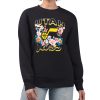 G III 4Her by Carl Banks Utah Jazz Women's Black Flowers Team Chic Logo Graphic Fleece Crewneck Pullover Sweatshirt