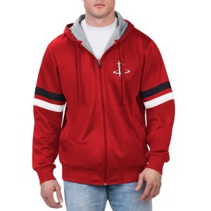 G III Sports by Carl Banks Chic Houston Rockets Red Contender Full Zip Hoodie Jacket