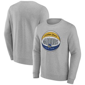 Golden Unique State Warriors Gray Hard Color Pullover Sweatshirt