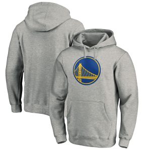 Golden State Warriors Heather Stylish Gray Primary Logo Pullover Hoodie