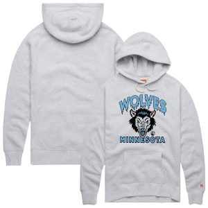 Homage Gorgeous Minnesota Timberwolves Unisex Ash Hometown Edition Tri Blend Raglan Pullover Hoodie