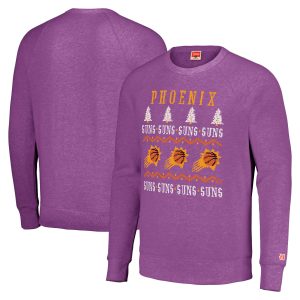 Homage Phoenix Suns Unisex Purple Holiday Tri Blend Raglan Pullover Sweatshirt Fabulous