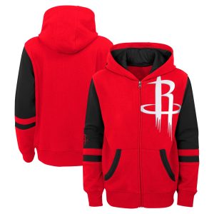 Houston Rockets Chic Preschool Red Straight To The League Full Zip Hoodie
