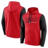 Houston Rockets Red Outline Colorblock Pullover Premium Hoodie