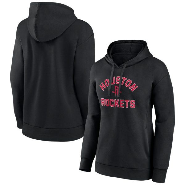 Houston Rockets Women's Black Overtime Pullover Trendy Hoodie
