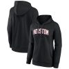 Houston Rockets Women's Elegant Black Wordmark Alt Pullover Hoodie