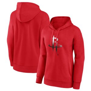 Houston Rockets Women's Red Gradient Gorgeous Logo Pullover Hoodie
