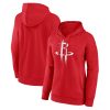 Houston Rockets Chic Women's Red Team Primary Logo Pullover Hoodie