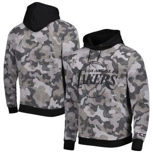 Hugo Boss x NBA Los Angeles Lakers Elegant Black Camo Pullover Hoodie