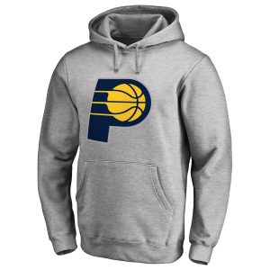 Indiana Pacers Heather Gray Primary Logo Pullover Hoodie Premium