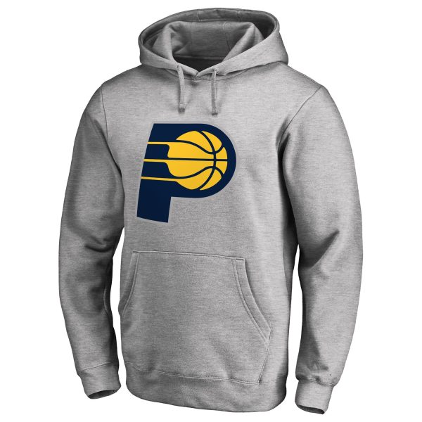 Indiana Pacers Heather Gray Primary Logo Pullover Hoodie Premium