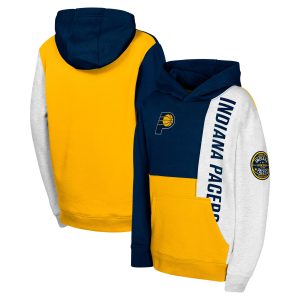 Indiana Pacers Youth Premium Navy Splash Pullover Hoodie