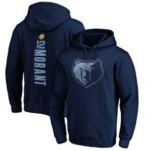 Ja Morant Memphis Grizzlies Navy Playmaker Name & Trendy Number Pullover Hoodie