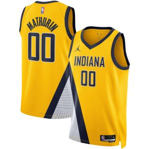 Jordan Brand Trendy Bennedict Mathurin Indiana Pacers Unisex Gold Swingman Jersey Statement Edition