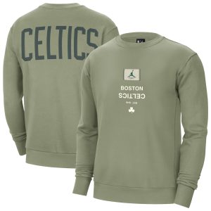 Jordan Brand Boston Celtics Green Courtside Statement Trendy Edition Heavyweight Pullover Sweatshirt