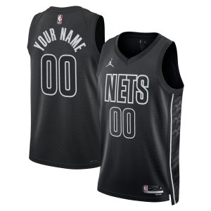Jordan Brand Brooklyn Nets Unisex Black 2022/23 Stylish Swingman Custom Jersey Statement Edition