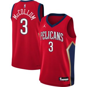 Jordan Brand C.J. McCollum New Orleans Pelicans Youth Red Swingman Jersey Statement Chic Edition