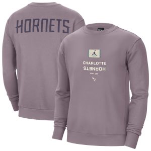Jordan Brand Charlotte Hornets Purple Courtside Statement Trendy Edition Heavyweight Pullover Sweatshirt