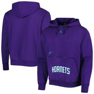 Jordan Brand Charlotte Hornets Purple Courtside Statement Chic Edition Pullover Hoodie