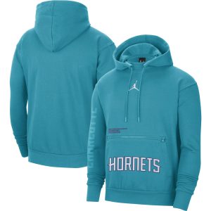 Jordan Brand Charlotte Hornets Teal Courtside Statement Edition Pullover Eye - catching Hoodie