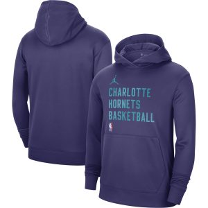 Jordan Brand Charlotte Hornets Unisex Purple 2023/24 Performance Spotlight On Court Chic Practice Pullover Hoodie