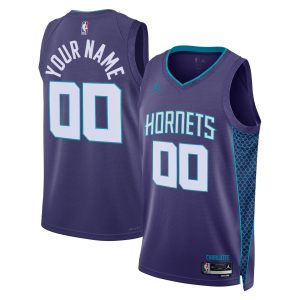 Jordan Brand Eye - catching Charlotte Hornets Unisex Teal 2022/23 Swingman Custom Jersey Statement Edition