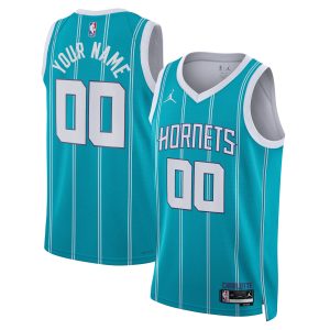 Jordan Brand Charlotte Hornets Unisex Teal Swingman Custom Jersey Icon Unique Edition