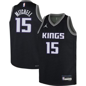 Jordan Brand Davion Mitchell Sacramento Kings Youth Black Swingman Fabulous Jersey Statement Edition