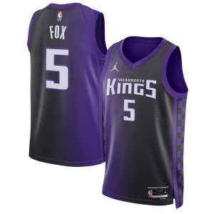 Jordan Brand De'Aaron Fox Sacramento Kings Unisex Purple Swingman Jersey Fabulous Statement Edition