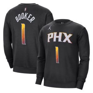 Jordan Brand Devin Booker Phoenix Suns Black Statement Elegant Name & Number Pullover Sweatshirt