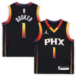 Jordan Brand Elegant Devin Booker Phoenix Suns Preschool Black 2022/23 Swingman Jersey Statement Edition