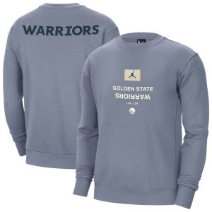 Jordan Brand Chic Golden State Warriors Blue Courtside Statement Edition Heavyweight Pullover Sweatshirt