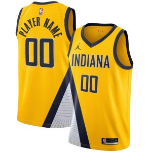 Jordan Brand Indiana Pacers Gold Swingman Custom Eye - catching Jersey Statement Edition