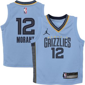 Jordan Trendy Brand Ja Morant Memphis Grizzlies Preschool Light Blue 2022/23 Statement Edition Jersey