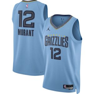 Jordan Brand Ja Morant Memphis Grizzlies Unisex Light Blue Swingman Jersey Statement Edition Stylish