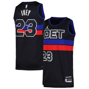 Jordan Brand Jaden Ivey Detroit Eye - catching Pistons Unisex Black Swingman Jersey Statement Edition