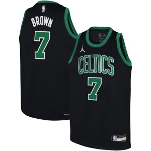 Jordan Brand Jaylen Brown Boston Celtics Youth Black Swingman Stylish Jersey Statement Edition
