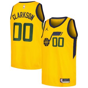 Jordan Brand Jordan Premium Clarkson Utah Jazz Yellow Swingman Player Jersey Statement Edition