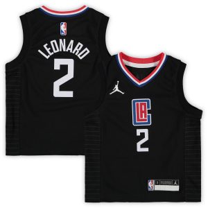 Jordan Brand Kawhi Leonard LA Clippers Preschool Black 2020/21 Fast Break Replica Jersey Statement Edition Elegant