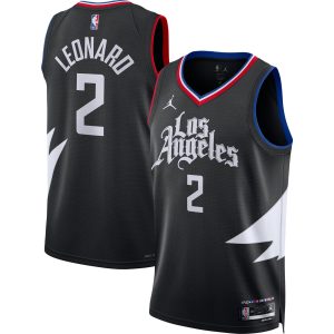 Jordan Fabulous Brand Kawhi Leonard LA Clippers Unisex Black Swingman Jersey Statement Edition